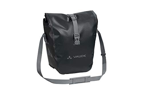 VAUDE Aqua Front Rear Pannier Bike Bag - Set of 2 - PVC-Free Tarpaulin Bike Panniers - Waterproof Pannier Bags with a 28 Litre Total Storage Volume