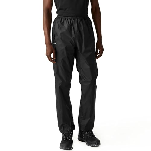 Regatta Mens Pack It Outdoor Waterproof Over Trousers - M Black