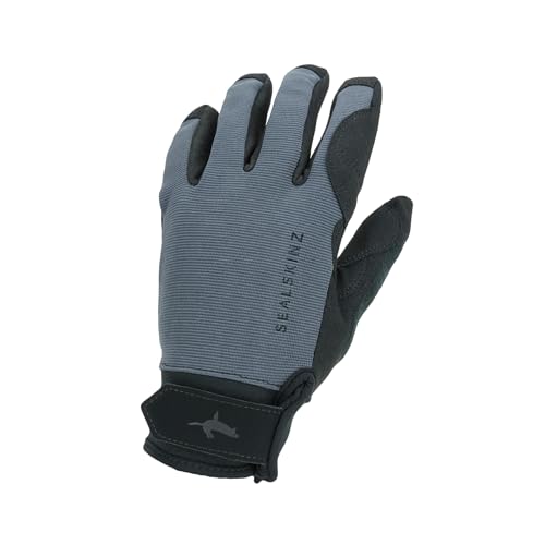 SEALSKINZ Unisex Waterproof All Weather Glove - Grey/Black, Medium