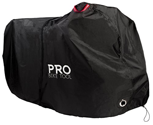 PRO BIKE TOOL Bike Cover for Outdoor Bike Storage - Stationary L for 1 Bike - Heavy Duty Riptstop Material, Waterproof and Anti-UV - Bicycle Cover Protection for Mountain & Road Bikes, Bike Tent