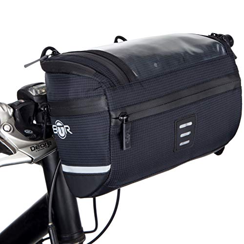 BTR Bicycle Handlebar Bike Bag with Phone Navigation Pocket.