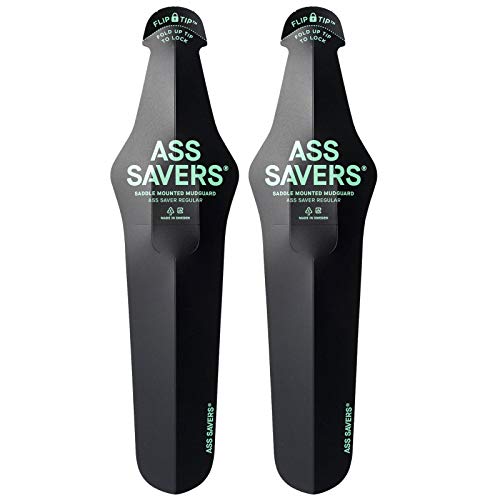 ASS SAVERS Regular Saddle Mounted Mudguards (Pair) - Black