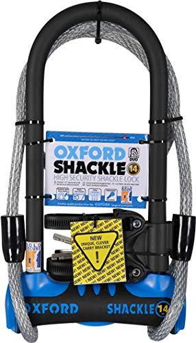 Oxford Shackle 14 Duo U-Lock - Blue, 320 mm x 177 mm