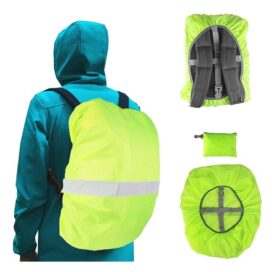 hi viz backpack rain cover view